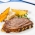 Picanha assada com frutas grelhadas